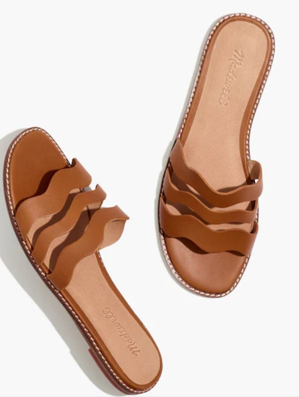 Madewell The Wave Slide Sandal in Vachetta Leather - 6